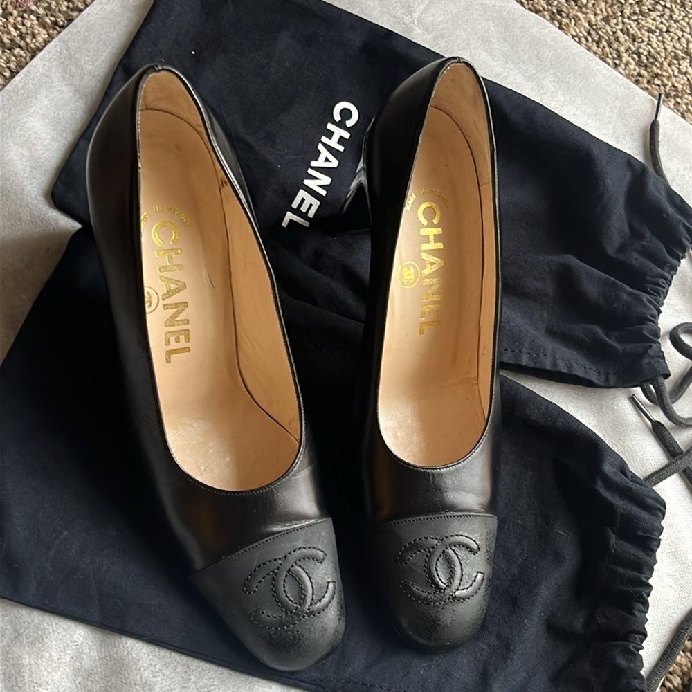 Authentic Chanel Heels Shoes - Black Size 36 Made in France - Picture 7 of 13